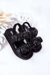 Дитячі босоніжки на шнурку Black Sweetness