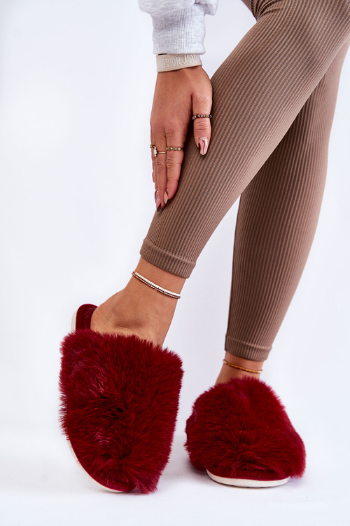 Жіночі хутряні тапочки Maroon Sheryl 