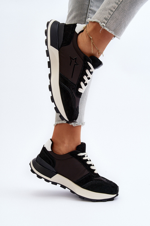 Жіночі шкіряні кросівки Big Star NN274963 Чорні