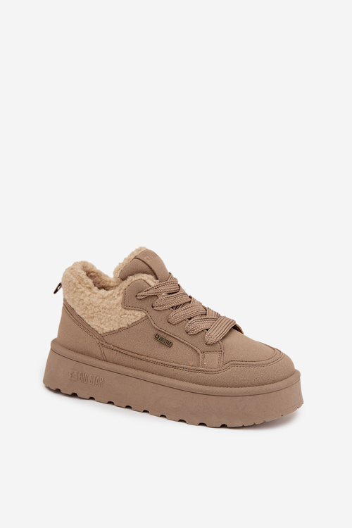 Жіночі Кросівки На Платформі З Овечою Шерстю Big Star SS274105 Бежеві