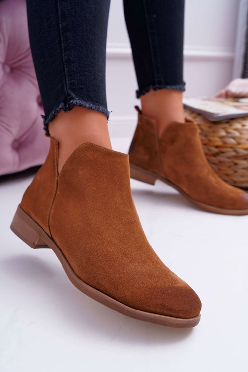 Жіночі весняні черевики на плоскій підошві Шкіряні коричневі Madness