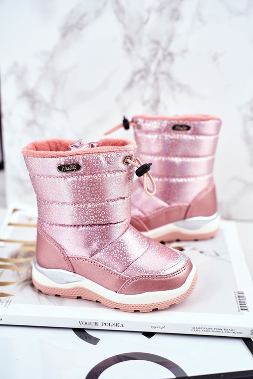 Жіночі зимові черевики теплі з натуральної вовни рожеві Felini