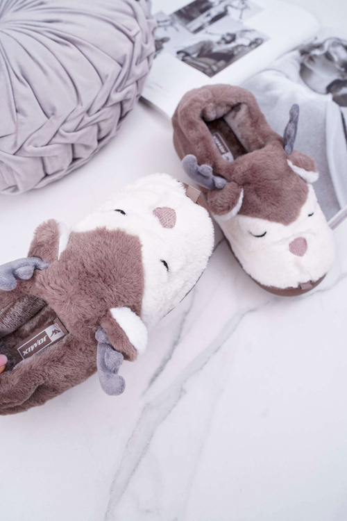 Жіночі тапочки з хутром оленя Коричневий олень