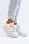 Жіночі кросівки з масивною шнурівкою білого кольору Miatora
