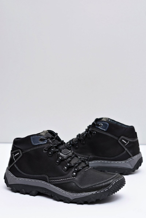 Чоловічі трекінгові чорні утеплені напівчеревики Etemor