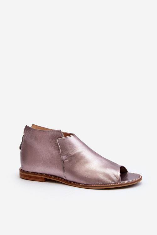 Жіночі шкіряні босоніжки Laura Messi 2443 Pink Gold