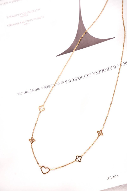 Жіноче золоте намисто Ланцюжок Конюшина Серце Sweetie