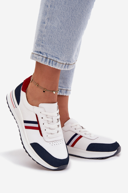 Жіночі спортивні шкіряні туфлі білого морського кольору Lorvessa