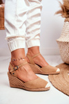 Жіночі босоніжки на танкетці Велика зірка світло-коричневі DD274A169