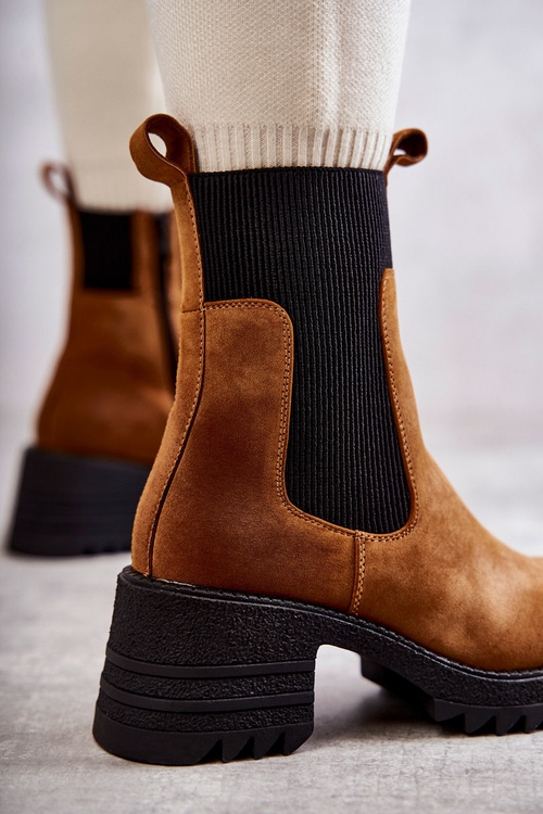 Жіночі теплі чоботи на підборах Camel Abella