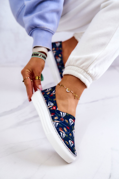 Жіночі кросівки Slip On Memory Foam Big Star JJ276016 Темно-сині