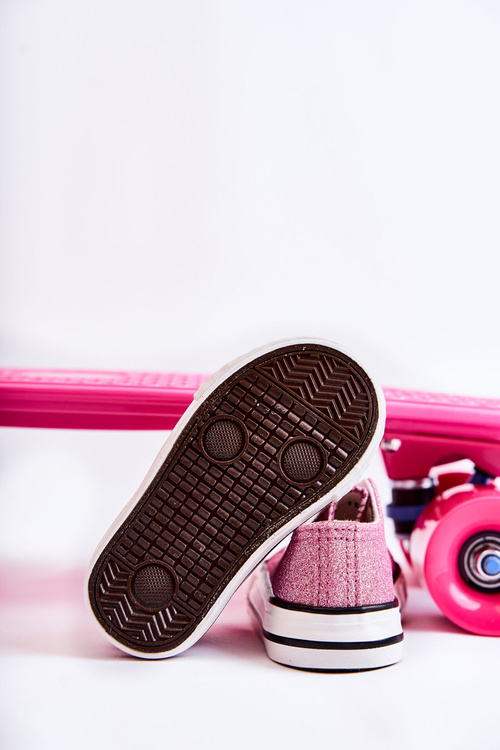 Дитячі кросівки на зав'язках Wella рожеві