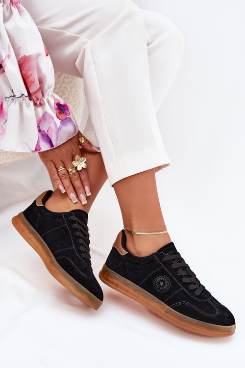 Замшеві Жіночі Кросівки Big Star RR274851 HI-POLY SYSTEM Чорні