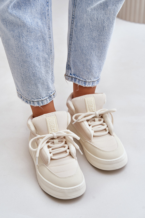 Теплі жіночі кросівки Big Star OO274A531 Cream