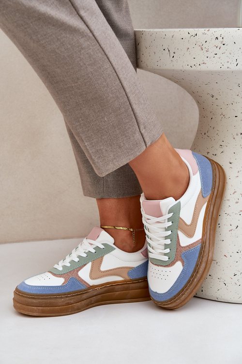 Жіночі Кросівки З Блискітками На Платформі Сині Annines