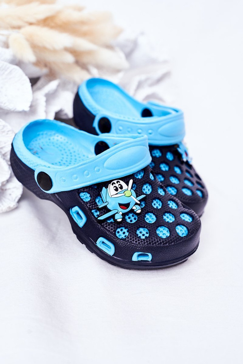 Дитячі поролонові тапочки Crocs Navy Blue Jupiter