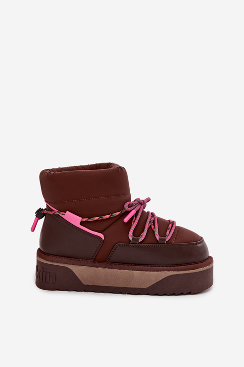 Снігові черевики на платформі D.Franklin DFSH371015 Шоколадні