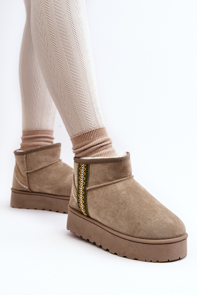 Жіночі зимові черевики на платформі з підкладкою зеленого кольору Lomessa