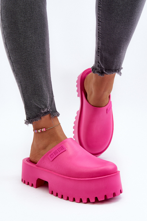 Жіночі шорти на масивній підошві Big Star NN274019 Фуксія