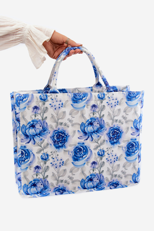 Велика сумка рожево-блакитного кольору