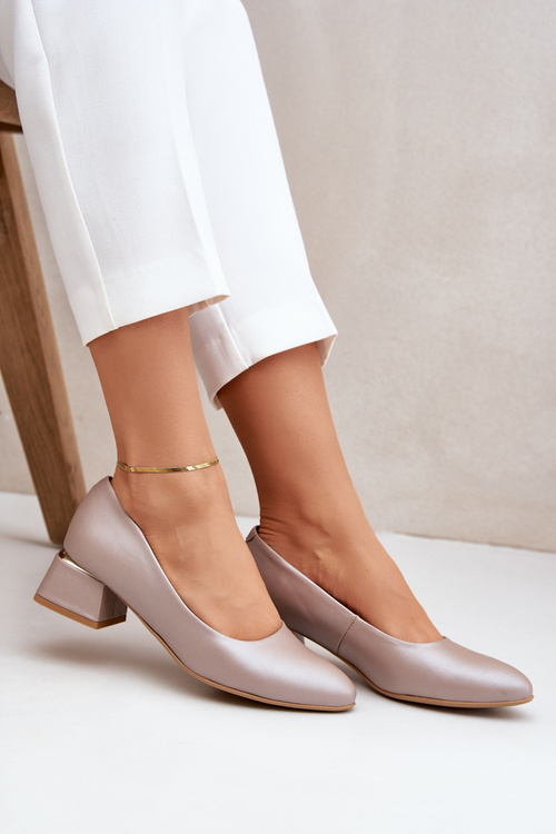 Шкіряні туфлі Lewski 3118 Темно-бежеві