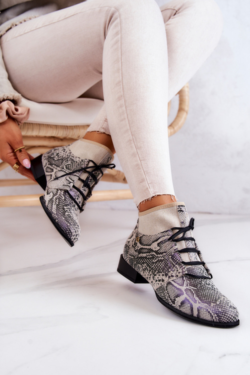 Чоботи жіночі замшеві Snake Maciejka 04744-03 Бежеві