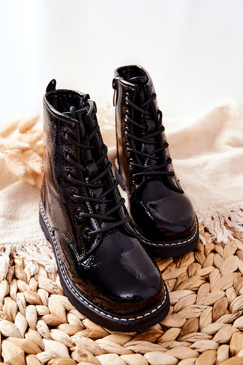 Чоботи дитячі утеплені Shiny Black Gessa