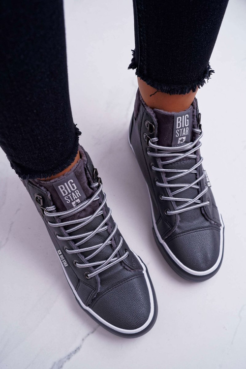 Жіночі утеплені кросівки Big Star High Grey EE274413