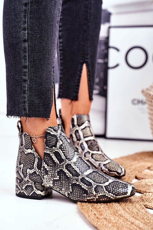 Жіночі черевики на плоскій підошві зі шкіри Snake Visconi 2625804