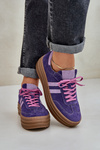 Zazoo N1068S4 Жіночі Замшеві Кросівки На Платформі Темно-фіолетові
