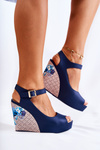 Жіночі темно-сині босоніжки Nemesis Anchor