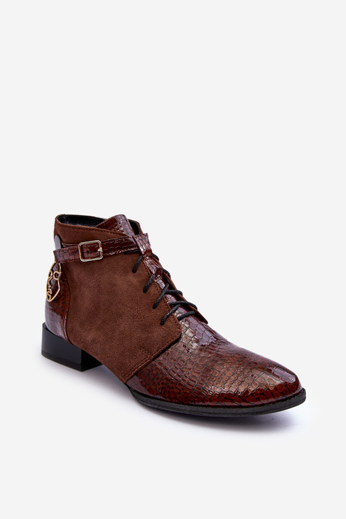 Жіночі шкіряні черевики Maciejka 5743A-02 Коричневі