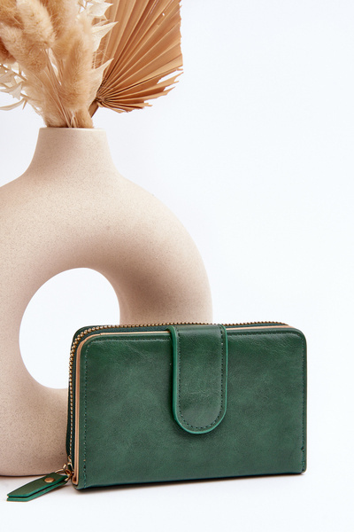 Гаманець жіночий з екошкіри Risuna Dark Green