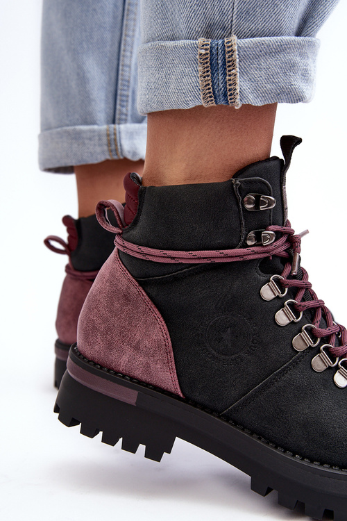 Чоловічі чорні трепери Big Star MM274318 на шнурівці