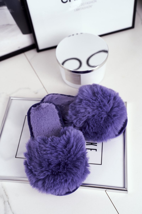 Дитячі тапочки з хутром. Фіолетовий сніжок