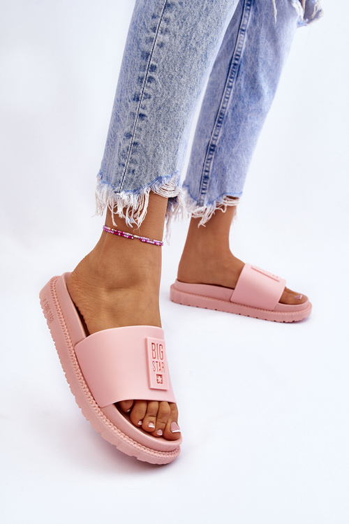 Жіночі тапочки Big Star LL274425 Світло-рожеві