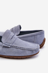 Чоловічі замшеві мокасини темно-сині Wesley