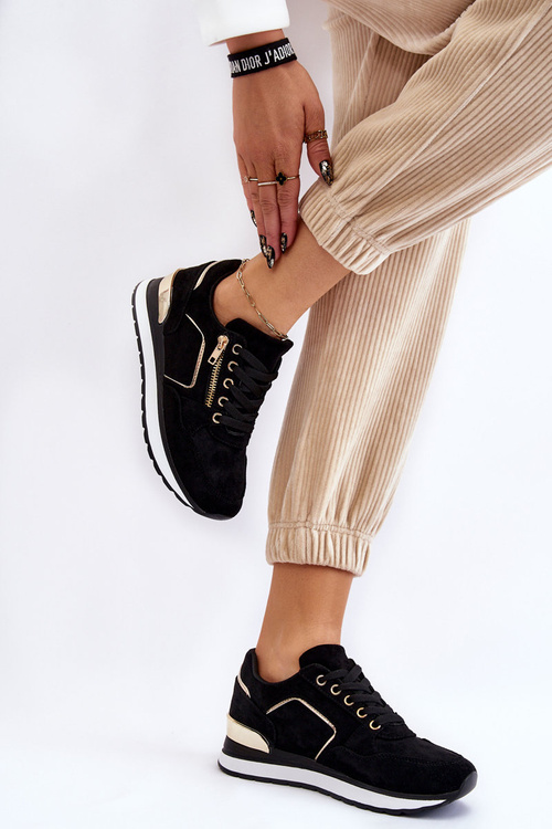 Замшеве спортивне взуття на платформі Black Riverside