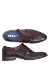 Чоловічі повсякденні шкіряні напівчоботи монки Нікополь коричневі 1720