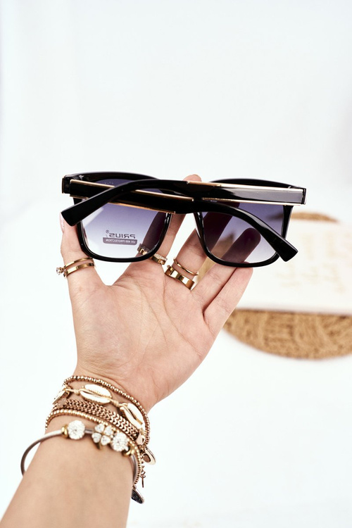 Жіночі сонцезахисні окуляри Gold Prius PR-V43 Black Green Gradient