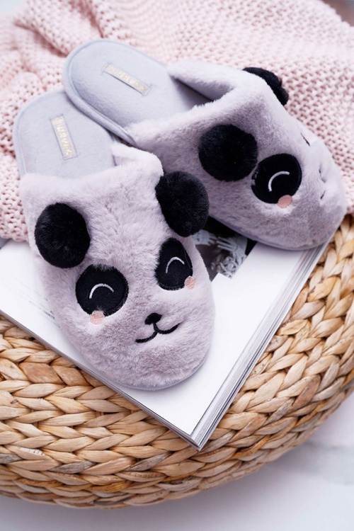 Жіночі тапочки зі штучним хутром Pandy Light Grey Fimeo