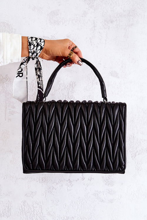 Стьобана сумочка Letterman Black Roselyn