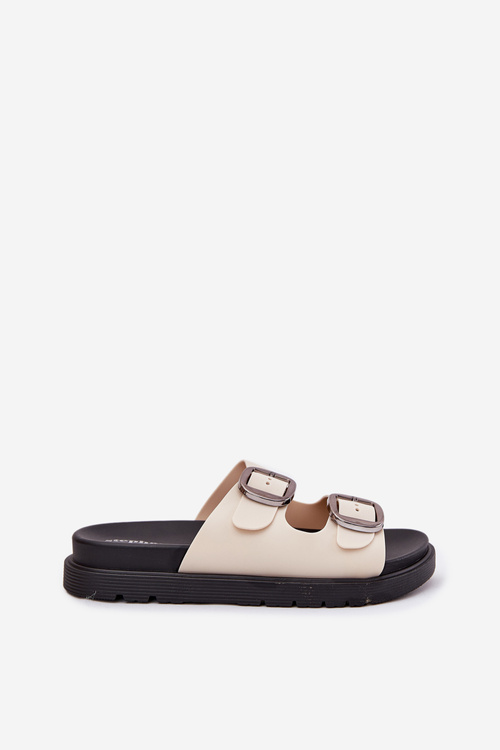 Жіночі Сандалі З Пряжками На Платформі Бежеві Elamas