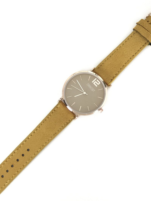 Жіночий годинник Ernest Manon Suede Yellow