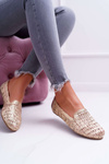 Жіночі плетені балерини Lu Boo Gold 4Ever