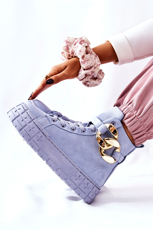 Високі кросівки на платформі Blue Evenia