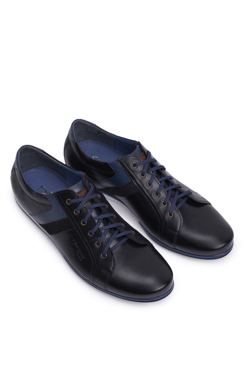 Чоловічі повсякденні шкіряні напівчоботи Nikopol Black 1721