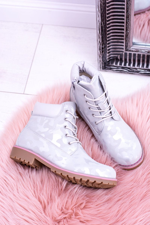 Дитячі молодіжні утеплені сірі черевики Trapper MoroStyle