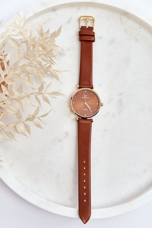 Жіночий годинник зі шкіряним ремінцем Giorgio & Dario GDM230411 Camel