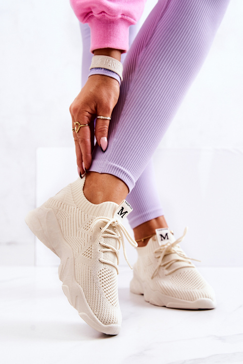 Спортивне взуття Кросівки Тканина світло-бежева Nolene